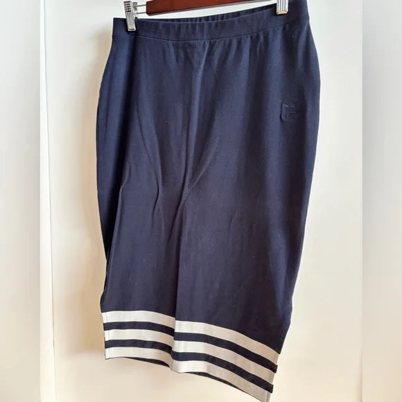 Adidas Three Stripe Cotton Pencil Skirt - Size M - Picture 3 of 6
